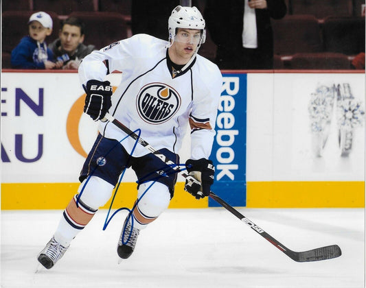 Autographed Edmonton Oilers Taylor Hall 8x10 Photo Original