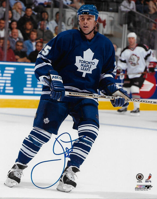 Autographed Toronto Maple Leafs Hall of Famer Joe Nieuwendyk 8x10 Photo Original