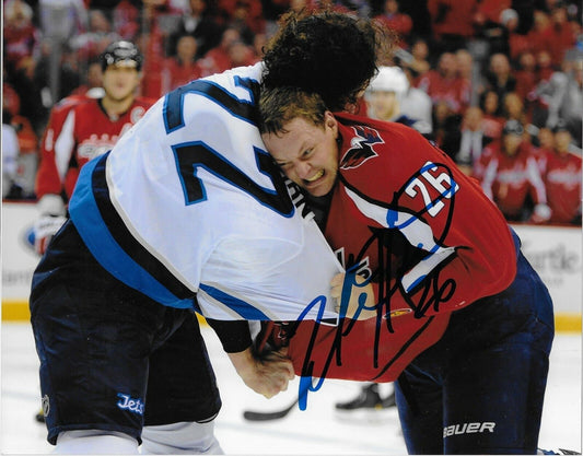Auto. Washington Capitals Matt Hendricks 8x10 Photo Original w Mason Appleton