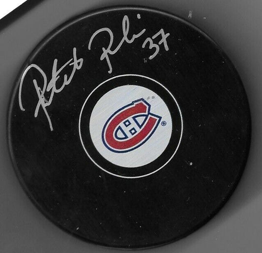 Autographed Patrick Poulin Montreal Canadiens Puck with JSA Authentication