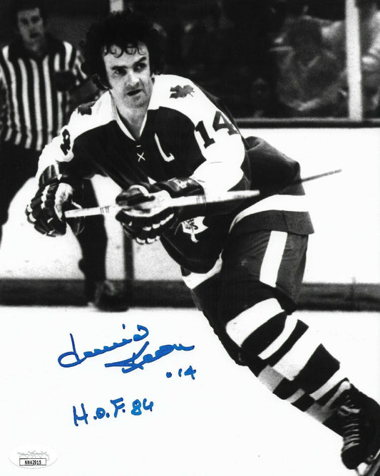 Auto. Toronto Maple Leafs Dave Keon 8x10 Photo 5 w Hall of Fame Inscription JSA