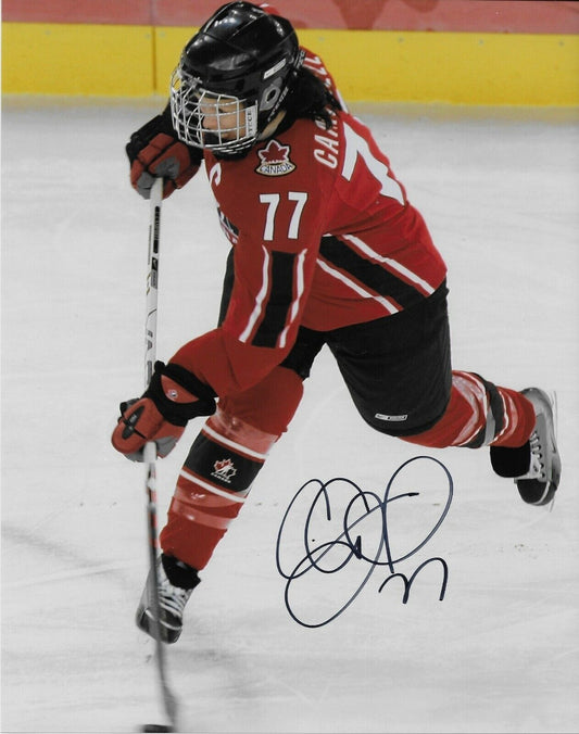 Auto. Cassie Campbell Team Canada 2002 Salt Lake Olympics 8x10 #2 Womens Hockey