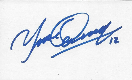 Auto. Hall of Famer Montreal Canadiens Yvan Cournoyer Signed 3x5 Index Card