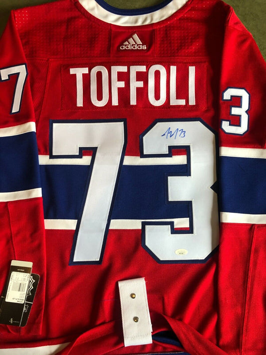 Auto. Authentic Replica Adidas Montreal Canadiens Tyler Toffoli Jersey w JSA