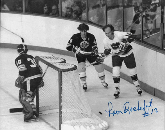 Autographed Vancouver Canucks Leon Rochefort 8x10 Photo Original