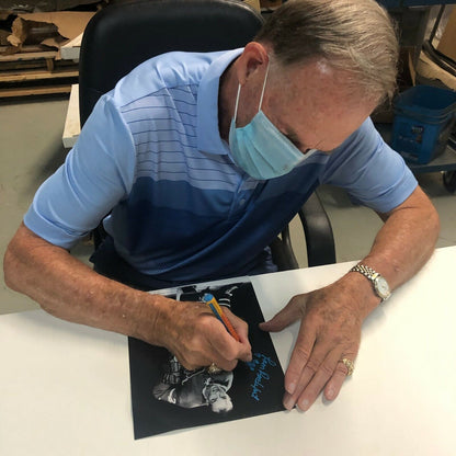 Photo autographiée de Leon Rochefort des Canucks de Vancouver 8x10
