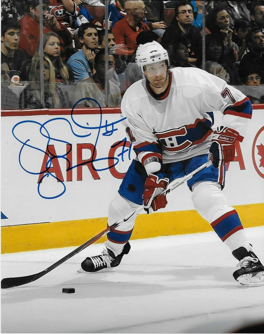 Autographed Montreal Canadiens Patrice Brisebois 8x10 Photo #4 Original