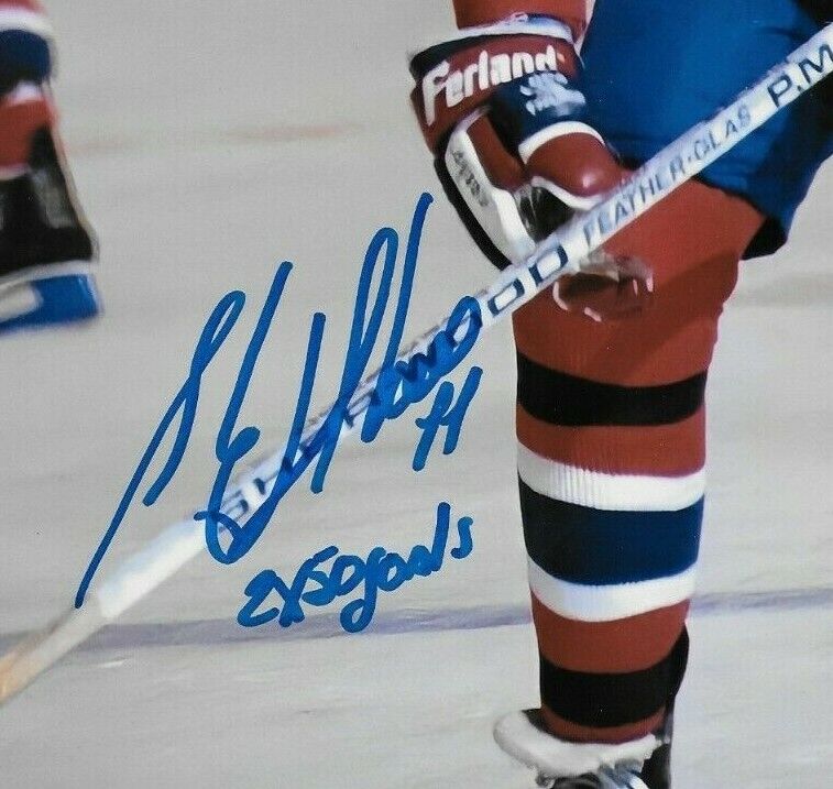 Auto Montreal Canadiens Stephane Richer 8x10 Photo #4 w Inscription 2 x 50 Goals