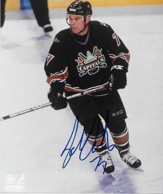 Autographed Washington Capitals Hall of Famer Adam Oates  8x10 Photo Original