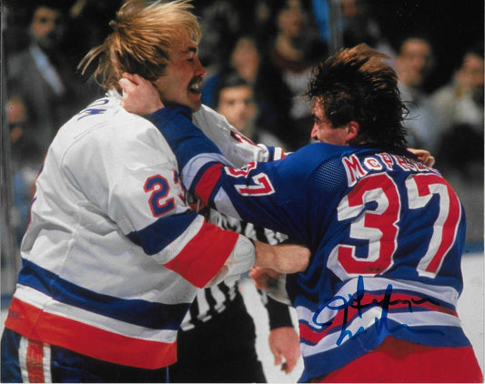 Autographed New York Rangers George McPhee 8x10 Photo Original