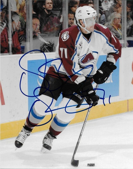 Autographed Colorado Avalanche Patrice Brisebois 8x10 Photo Original