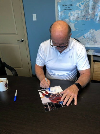 Photo autographiée de Steve Shutt, membre du Temple de la renommée des Canadiens de Montréal, 8x10, n° 3 avec Hof F93