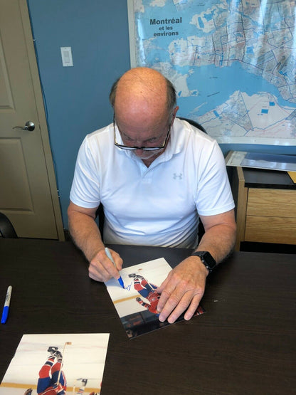 Photo autographiée de Steve Shutt, membre du Temple de la renommée des Canadiens de Montréal, 8x10, n° 3 avec Hof F93