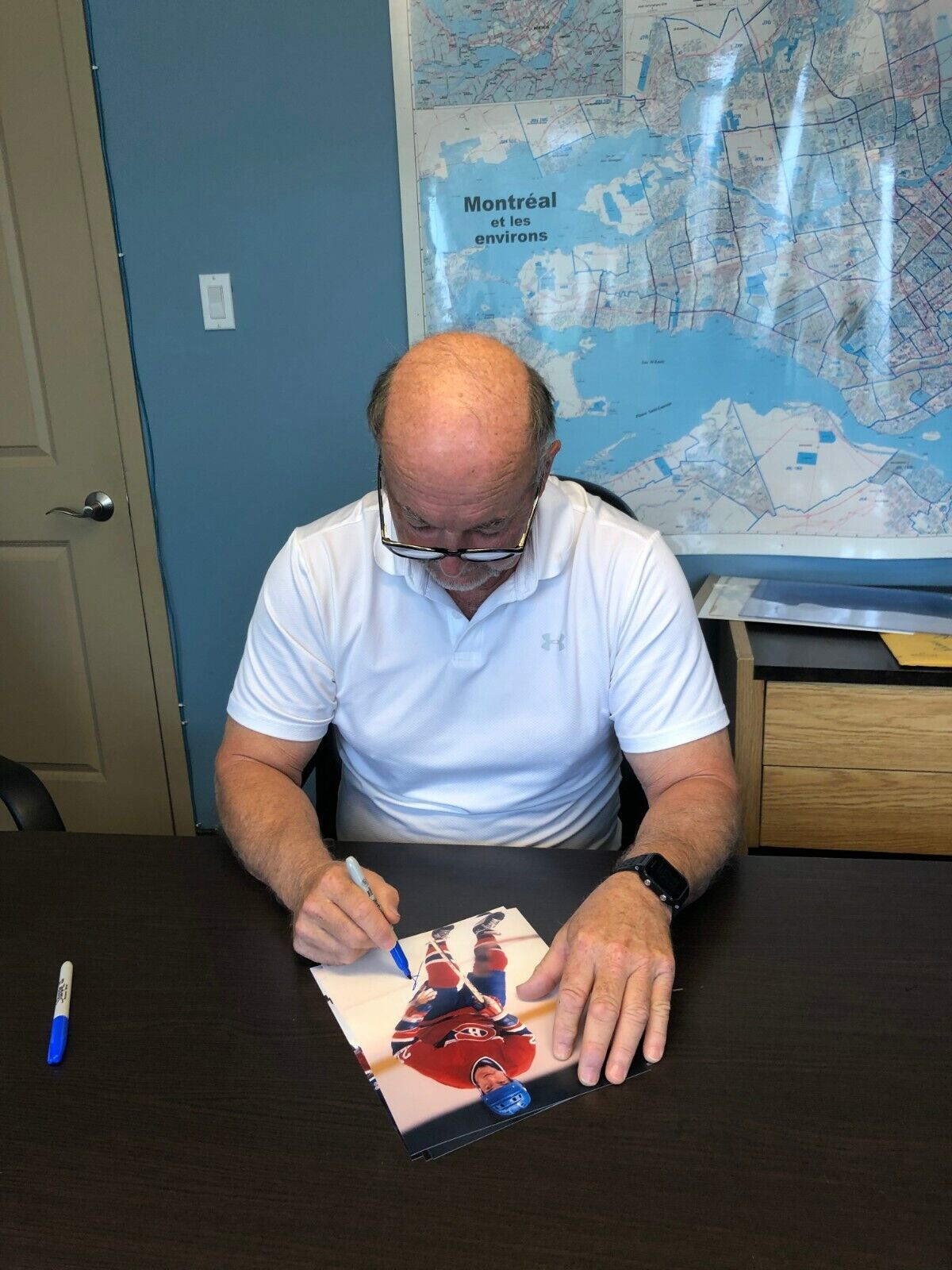 Photo autographiée de Steve Shutt, membre du Temple de la renommée des Canadiens de Montréal, 8x10, n° 3 avec Hof F93