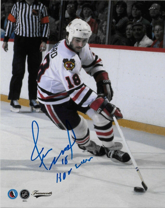 Autographed Chicago Blackhawks Hall of Famer Denis Savard 8x10 Photo #2 Original