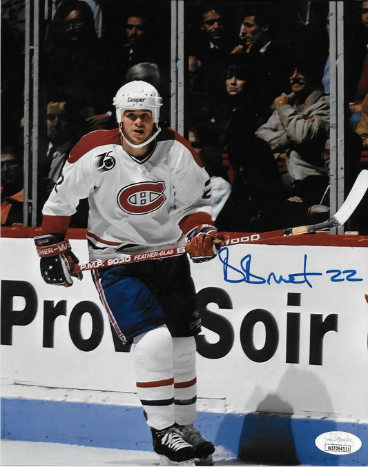 Autographed Montreal Canadiens Benoit Brunet 8x10 Photo #5 Original with JSA