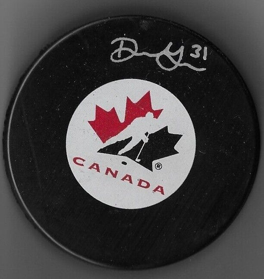 Auto. Team Canada Dylan Garand World Juniors New York Rangers Puck Original