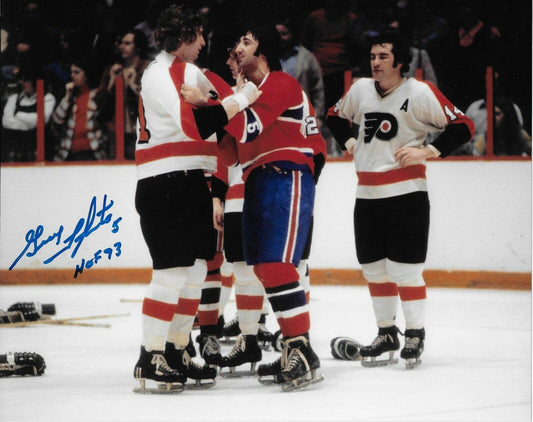 Autographed Montreal Canadiens Guy Lapointe 8x10 w Hall Of Fame Inscription # 9