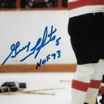 Autographed Montreal Canadiens Guy Lapointe 8x10 w Hall Of Fame Inscription # 9