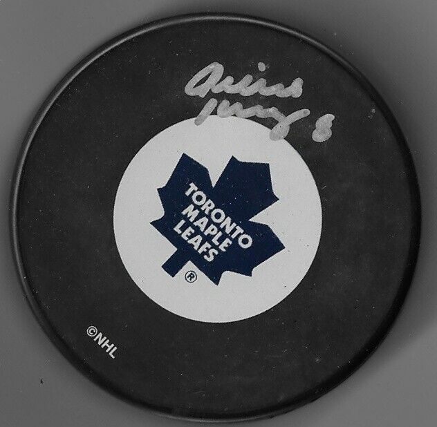 Autographed Toronto Maple Leafs Pierre Jarry Pistol Pete Puck #3 Original