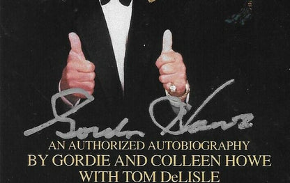 Carte postale originale autographiée de Gordie Howe et... Howe