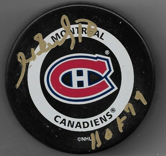 Auto. Montreal Canadiens Henri Richard Official Game Puck w JSA Authentication