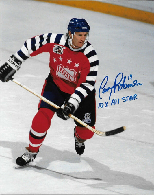 Auto Montreal Canadiens Larry Robinson NHL All Star 8x10 Photo 5 w 10 X All Star