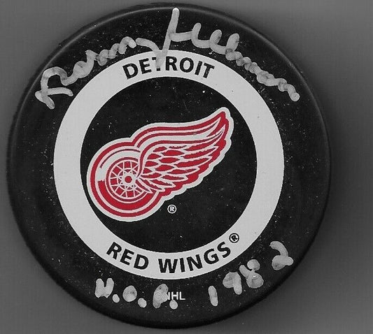 Auto. Detroit Red Wings Norm Ullman Official Game Puck w JSA Authentication