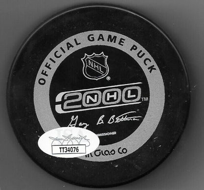 Auto. Detroit Red Wings Norm Ullman Official Game Puck w JSA Authentication