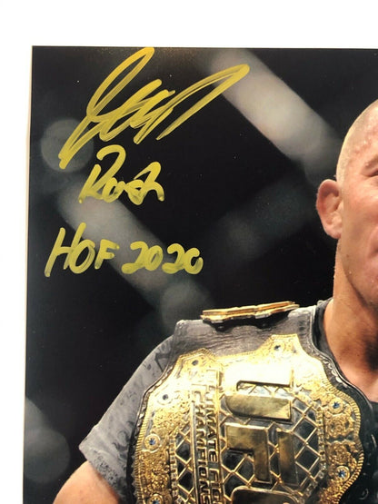 Autographed George St Pierre 11x14 Photo HoF 2020 Inscription JSA Witnessed