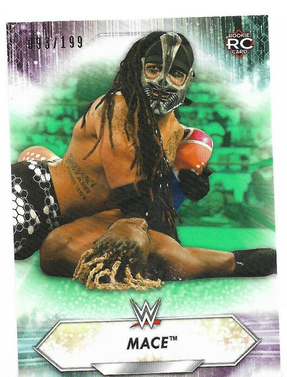 2021 Topps WWE Mace Dark Green parallel rookie 093/199 card