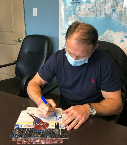 Photo 8x10 autographiée par Oleg Petrov des Canadiens de Montréal #5 Original