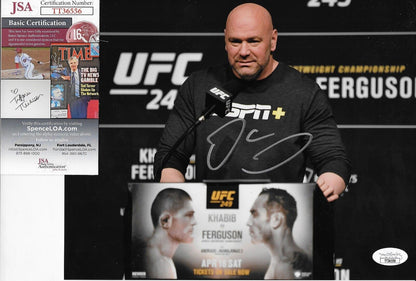 Autographed UFC President Dana White 8x10 Photo #2 Original w JSA Authentication