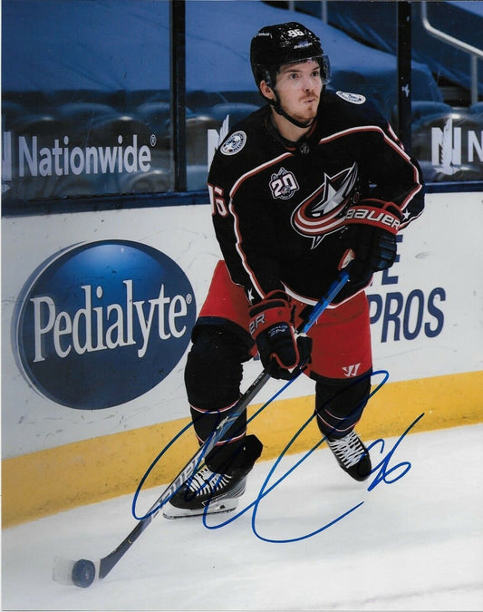 Autographed Columbus Blue Jackets Jack Roslovic 8x10 Photo #2 Original