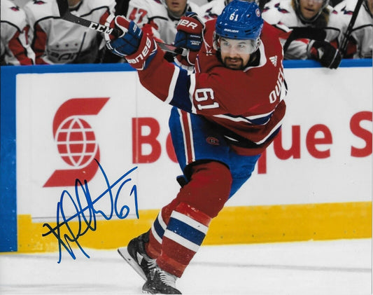 Autographed Montreal Canadiens Xavier Ouellet 8x10 Photo #2 Original