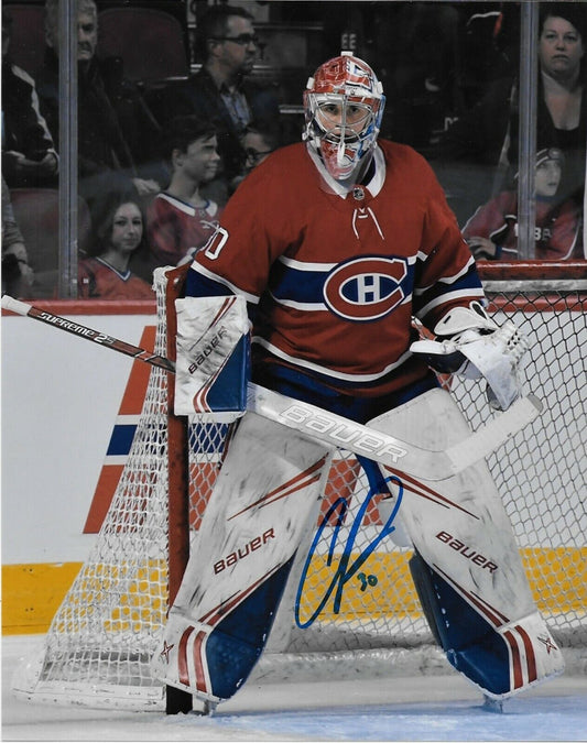 Photo 8x10 autographiée par Cayden Primeau des Canadiens de Montréal #3 Original
