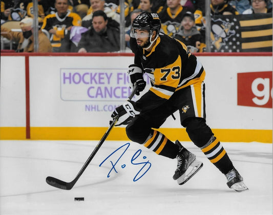 Autographed Pittsburgh Penguins Pierre Olivier Joseph 8x10 Photo #4 Original