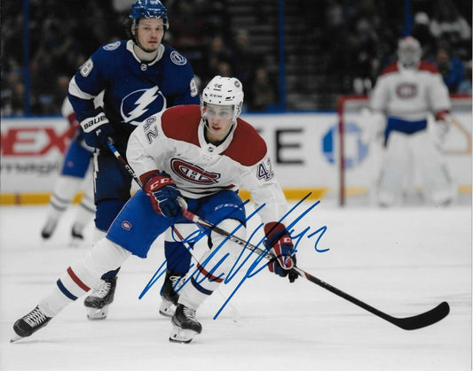 Photo 8x10 autographiée par Lukas Vejdemo des Canadiens de Montréal #2 Original