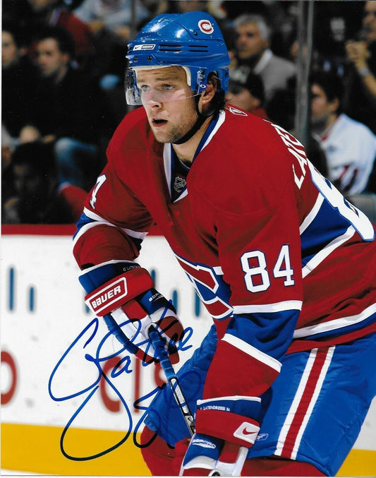 Photo 8x10 autographiée par Guillaume Latendresse des Canadiens de Montréal #2 Original