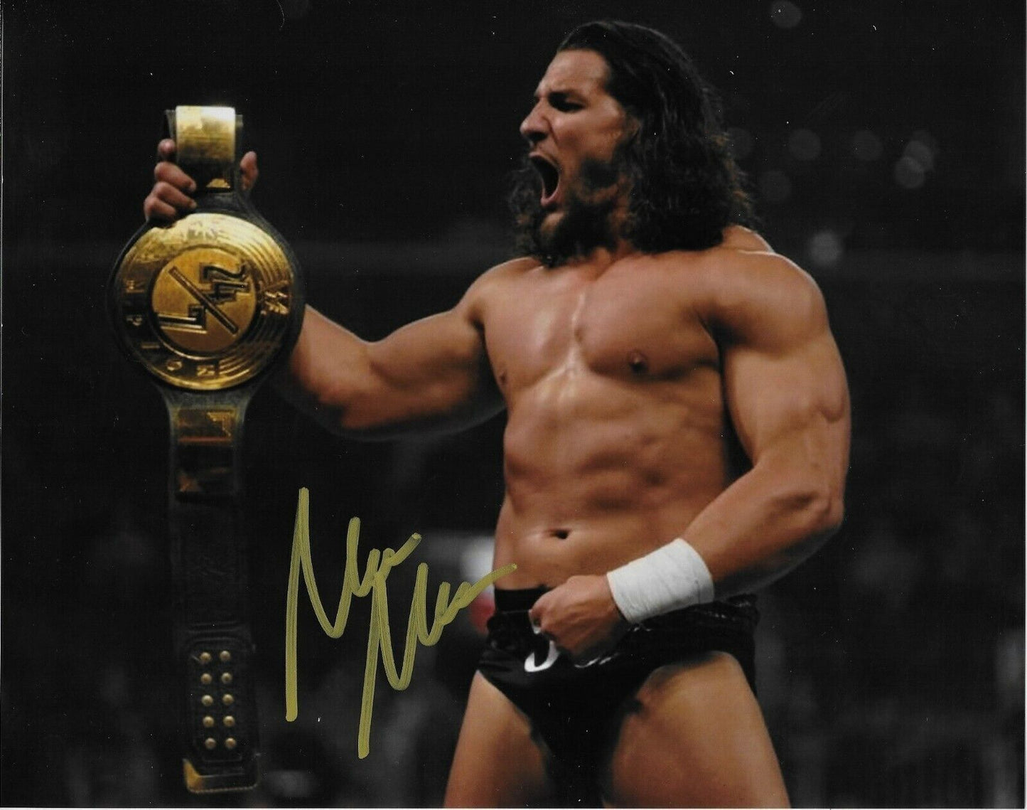 Photo autographiée de catch de Riddick Moss signée WWE NXT 8x10 #3 Original