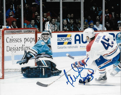 Autographed Montreal Canadiens Gilbert Dionne 8x10 Photo #3 w Inscription 93 Cup