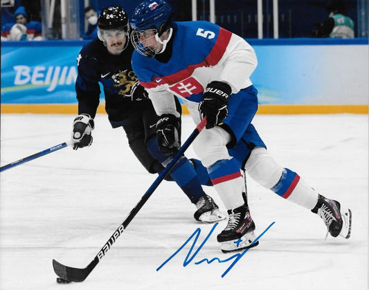 Auto. Team Slovakia Simon Nemec New Jersey Devils 2022 NHL Draft 8x10 Photo