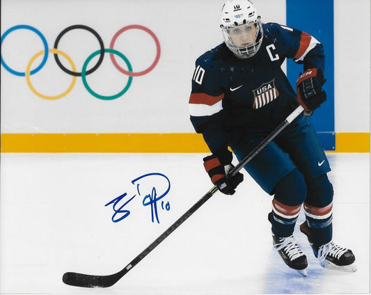 Photo originale autographiée de Meghan Duggan, équipe américaine de hockey féminin, Jeux olympiques, 8x10