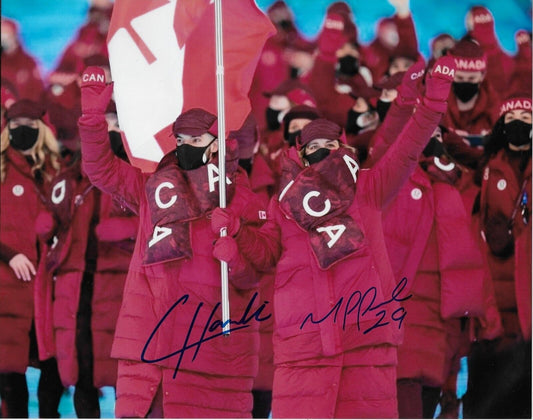 Auto Marie Philip Poulin Team Canada Charles Hamelin  Womens Hockey 8x10