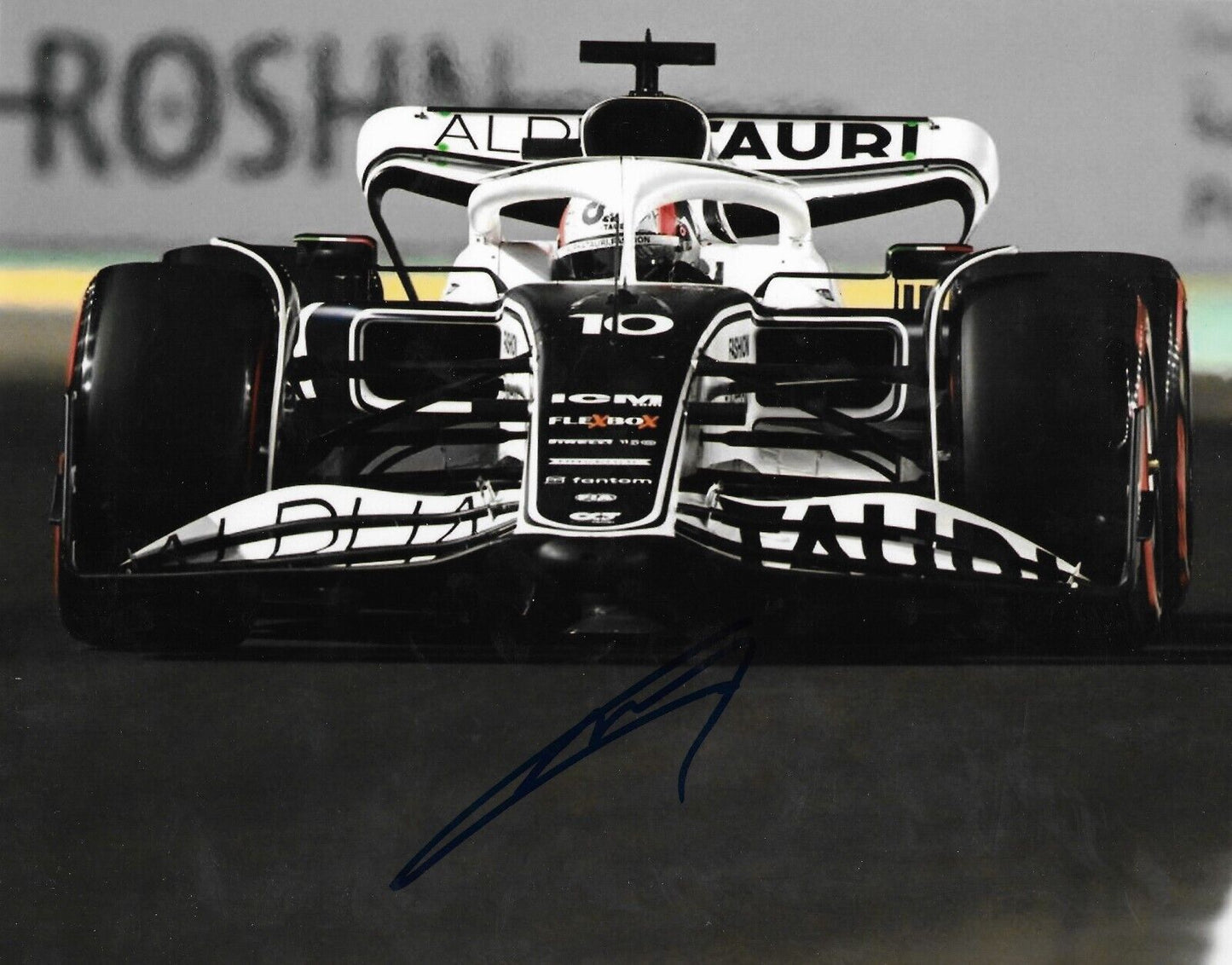 Photo 8x10 autographiée de Formule 1 Alpha Tauri Pierre Gasly #5 2022 Original