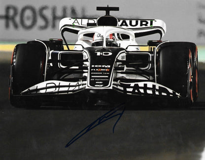 Photo 8x10 autographiée de Formule 1 Alpha Tauri Pierre Gasly #5 2022 Original