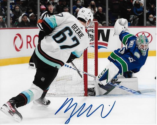 Photo 8x10 autographiée du Seattle Kraken Morgan Geekie #4 Original