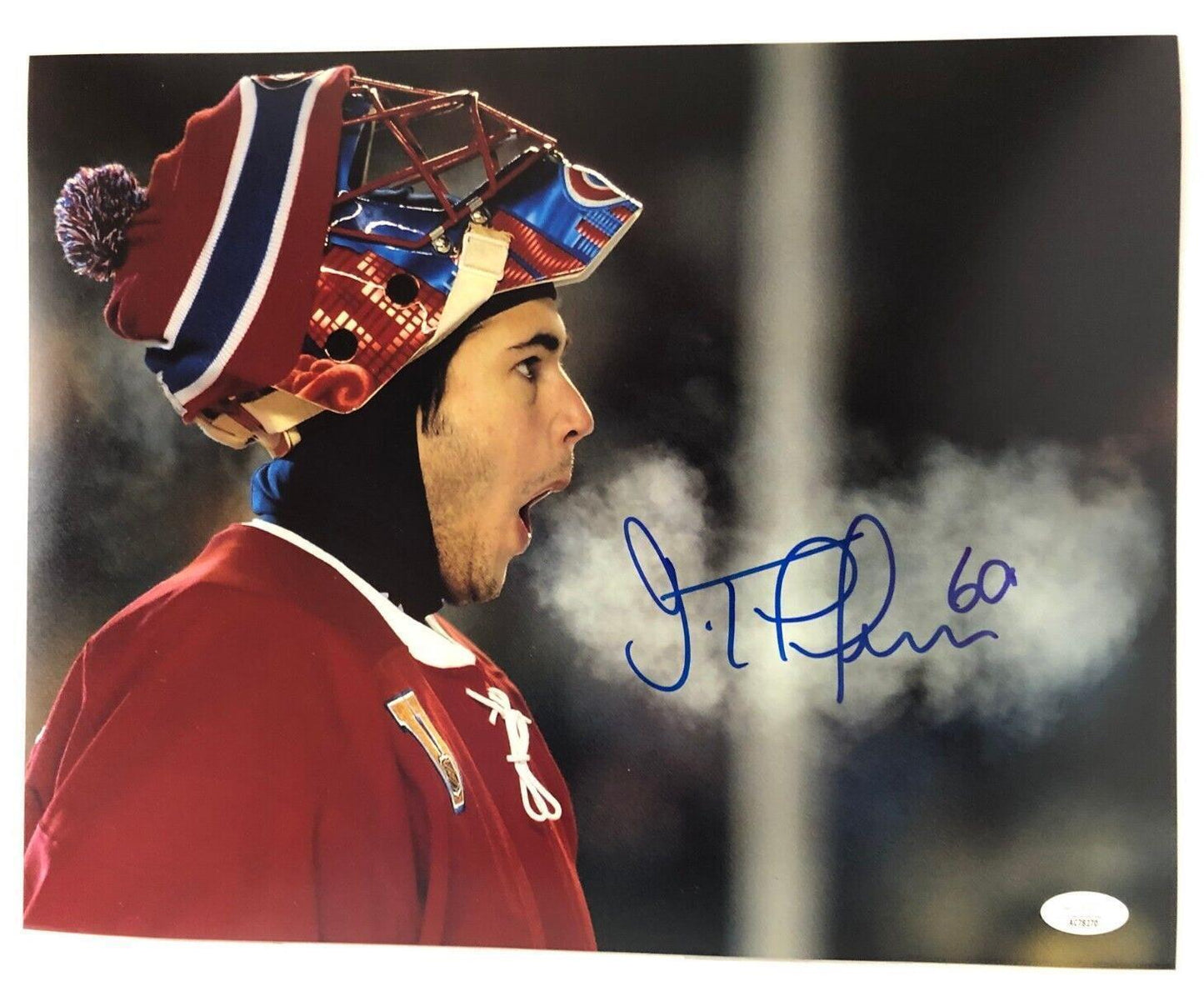Auto. Montreal Canadiens Jose Theodore 2003 Heritage Classic 11x14 Photo w JSA