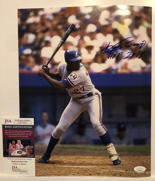 Auto. Montreal Expos Vladimir Guerrero Sr 11x14 Photo Hof F Inscription JSA Auth