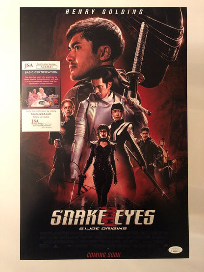 Autographed Snake Eyes 12x18 photo signed by  Samara Weaving Scarlett JSA cert 2